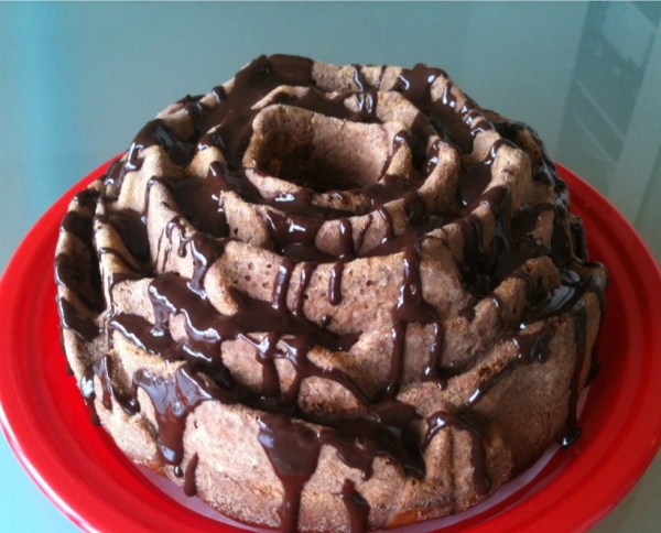 gluten free pound cake w: chocolate ganache